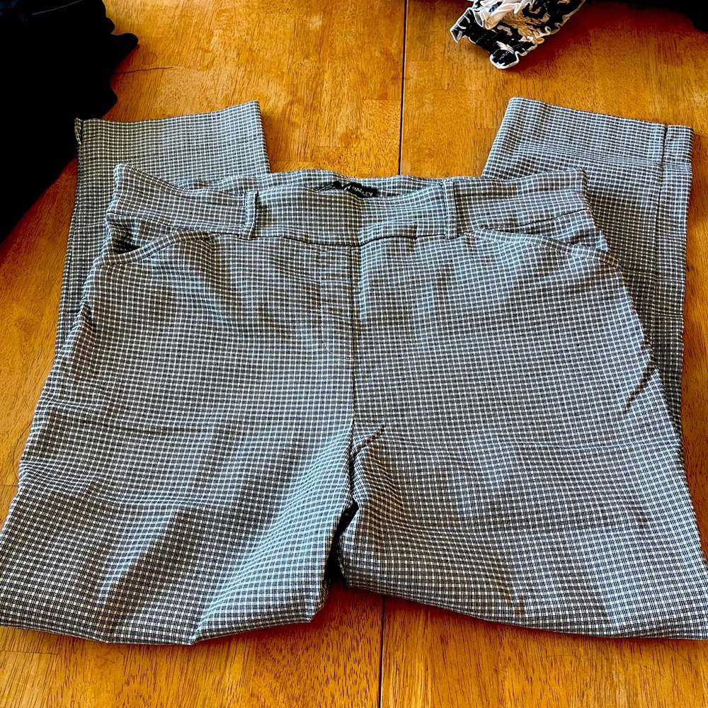 Hilary Radley Black/White Checkered Slacks / Pants - Size XL